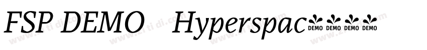 FSP DEMO   Hyperspac字体转换